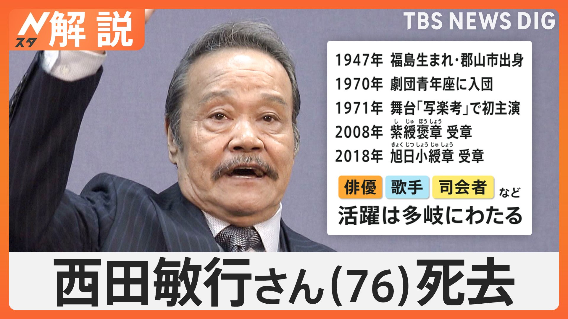 「釣りバカ」「もしもピアノが」名優・西田敏行さん（76）死去、これまでの功績は【Nスタ解説】