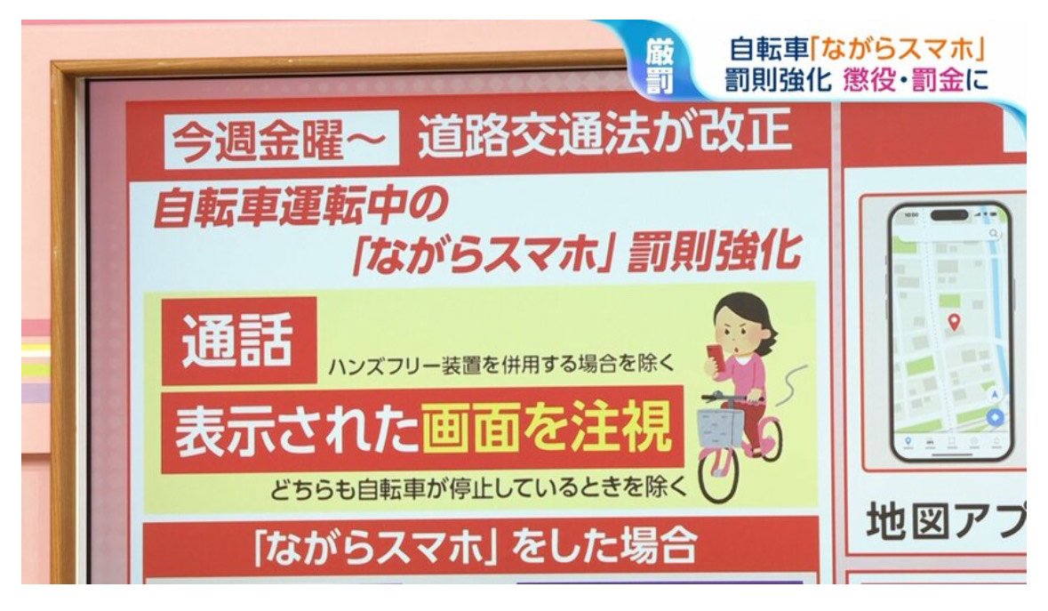 11月から自転車ルール厳罰化「ながらスマホ」で懲役・罰金 「酒気帯び運転」も対象に【ひるおび】