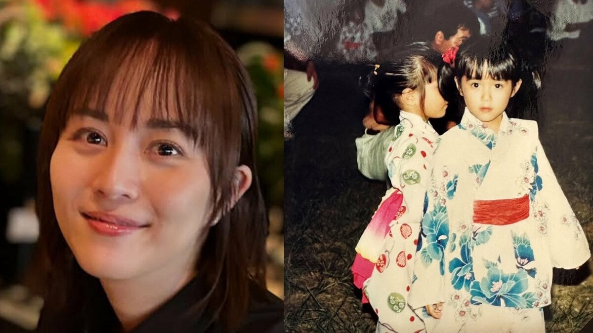 【 比嘉愛未 】 「真っ直ぐに見つめる5才の私」幼少期の青い花柄と赤い帯の浴衣姿を公開 当時の素直な眼差しに自身も感慨
