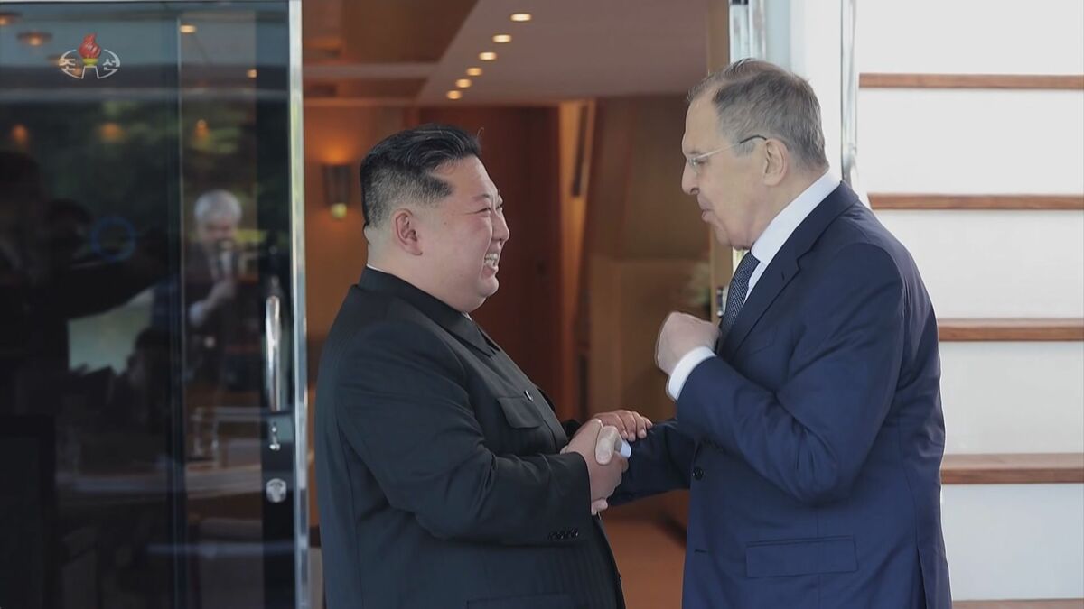 金総書記とロシア・ラブロフ外相の会談 北朝鮮国営メディアも報じる　金総書記 ウクライナ情勢めぐるロシアへの「無条件の支持」改めて表明