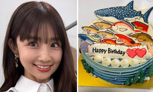 【 小倉優子 】　「お魚博士になりたい！」三男の誕生日　友人が素敵なケーキをプレゼント