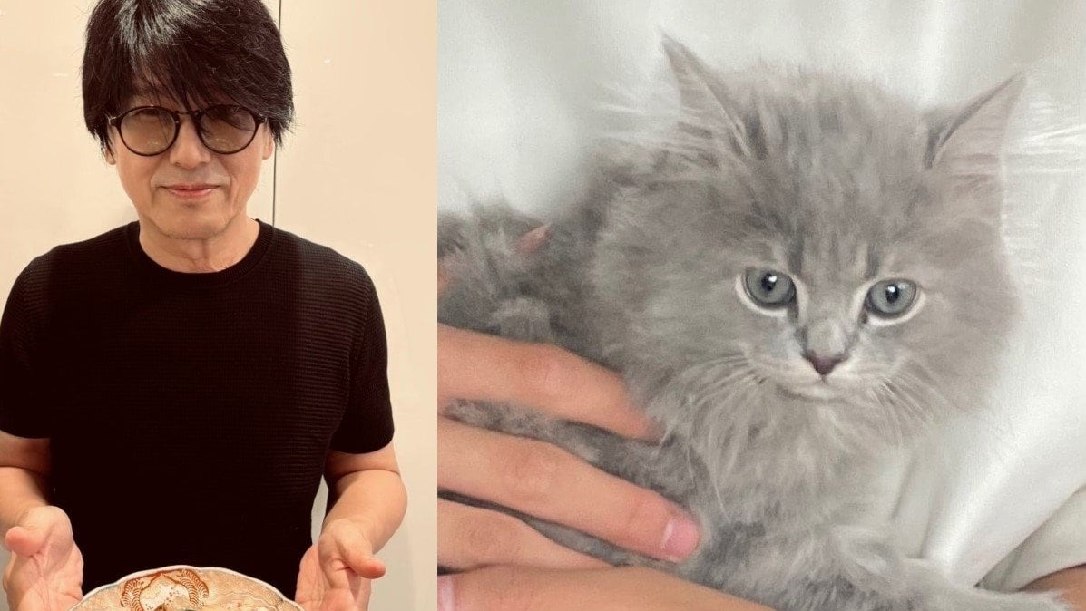 【 ねこ 】高橋克典さんが仔猫1頭を迎える 黒木瞳さん宅より 「なんて可愛い」「大切にします」