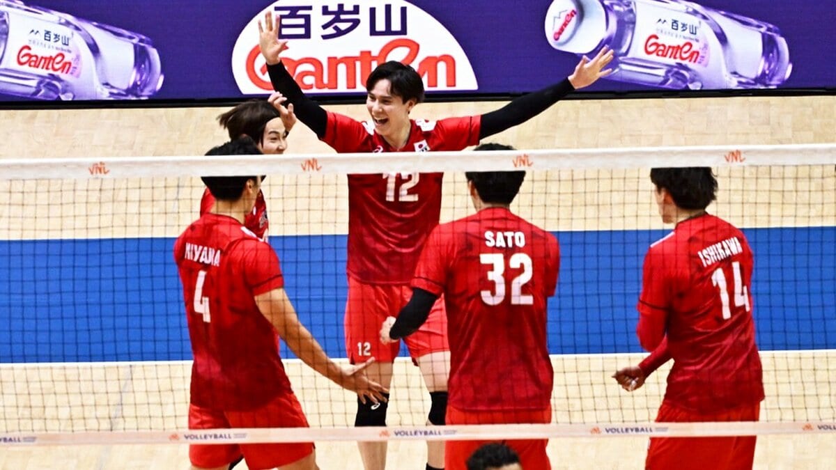 バレー男子日本代表、ストレートでアメリカ撃破 決勝R進出決定に石川祐希「表彰台に上る目標はある」【ネーションズリーグ】