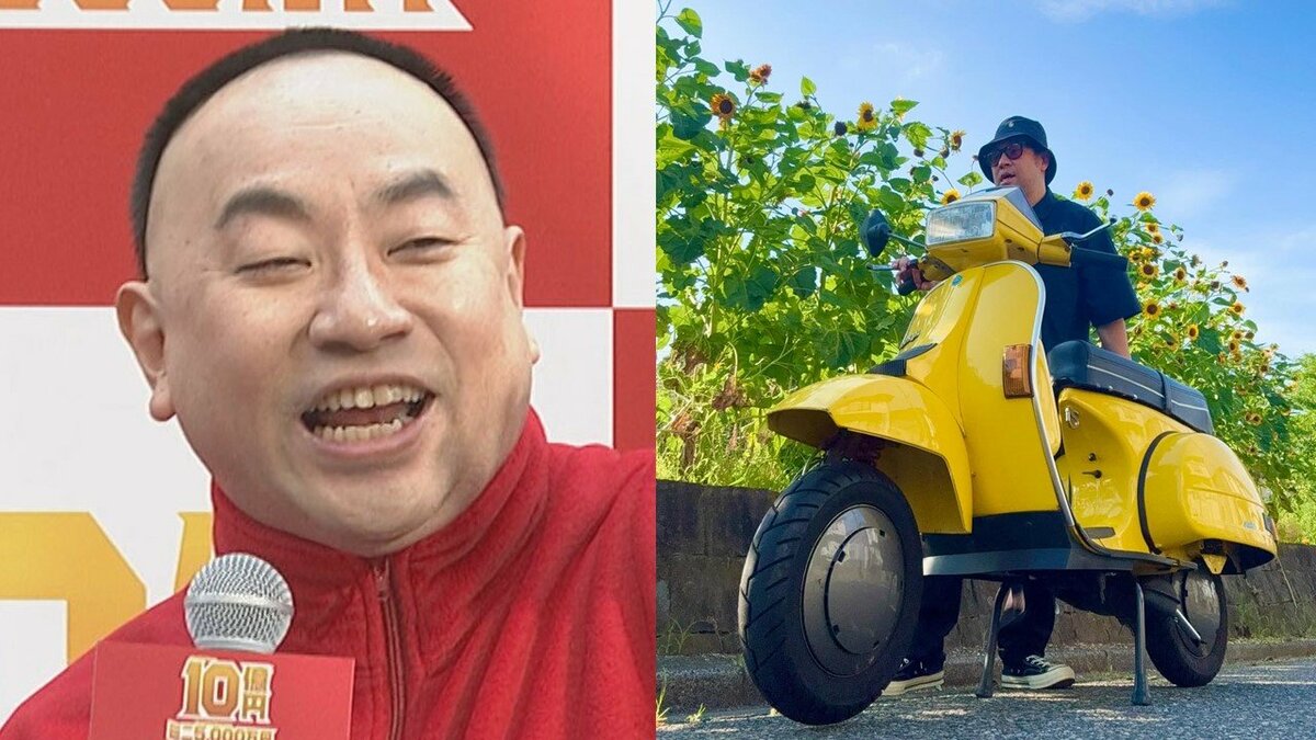 【レイザーラモンRG】黄色ベスパ&ひまわり畑を投稿 ファンからは「黄色黄色ステキですー」