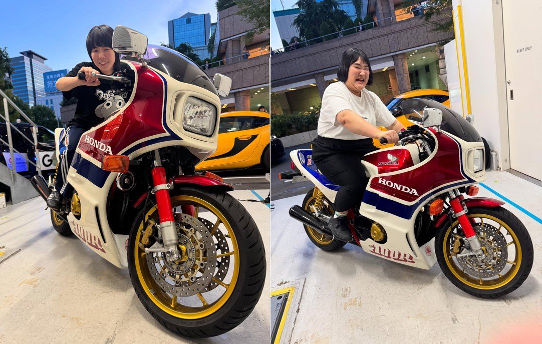 【 レイザーラモンRG 】 「ヨネダ2000が『あ…あのバイクはRGさんのですか…ッ?カッコいい…!』とホメてくれたので乗せてみました!」 愛車に跨がるショットを公開