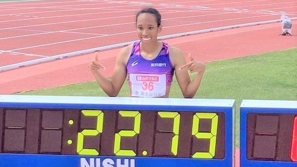 井戸アビゲイル風果が女子200mで日本新 ! 福島千里の記録を9年ぶり更新、桐生の9秒台に続き記録ラッシュ