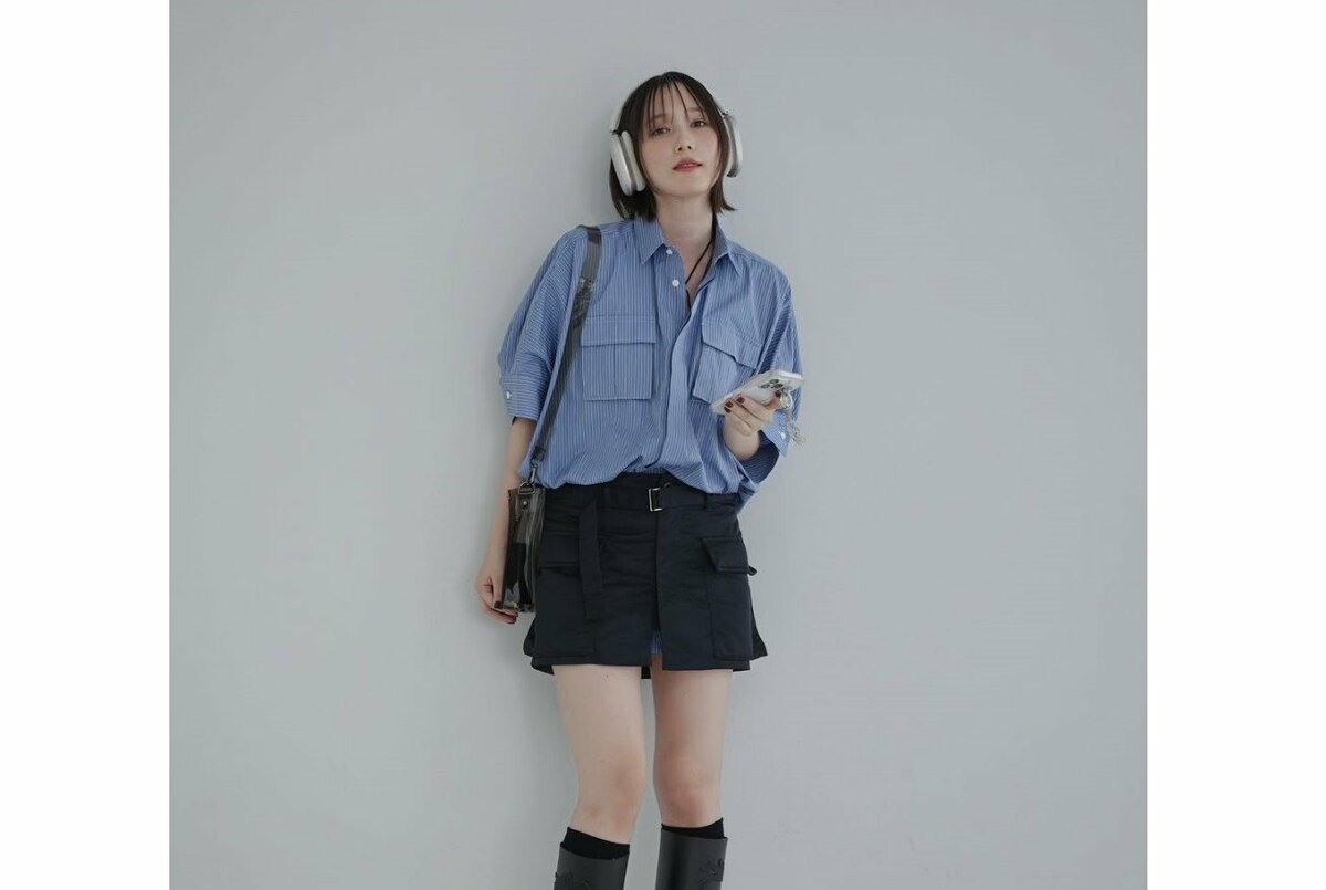 【 本田翼 】 ストライプシャツのおしゃれコーデ オフショット披露 「切ってのせるだけの簡単のっけご飯」も公開