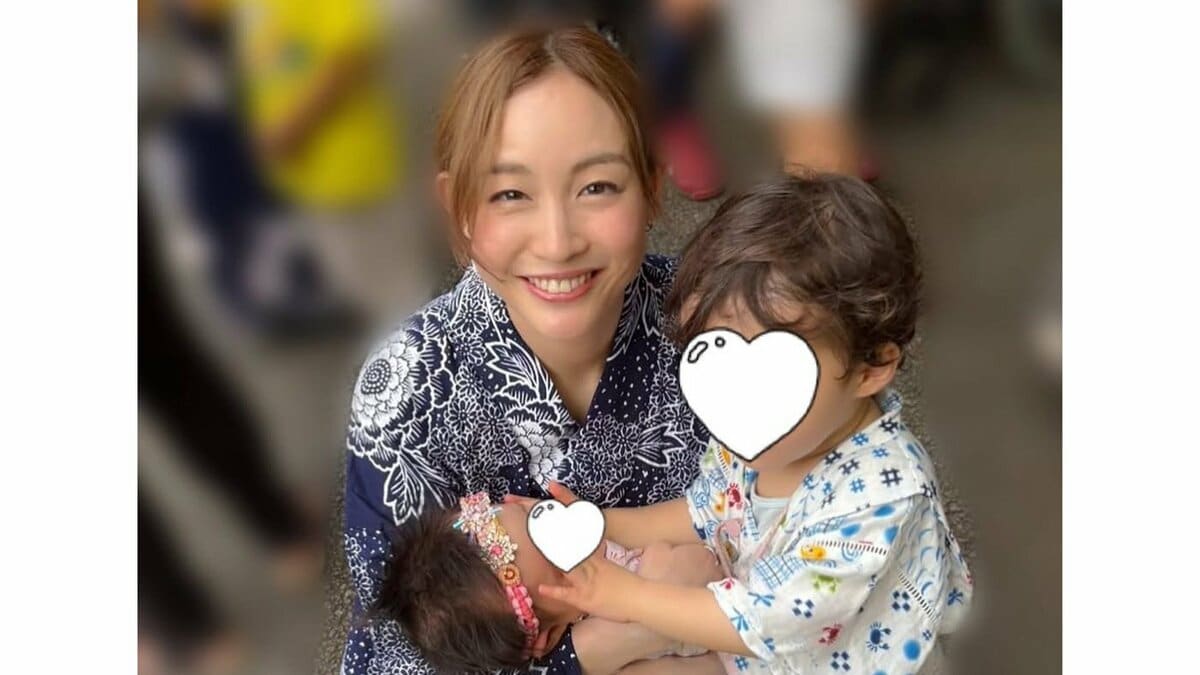 【 新井恵理那 】 「はじめて盆踊りで一緒に踊り、夏の思い出がまた増えました」 手作り髪飾りで盆踊りを親子で満喫 家族の夏の思い出作り