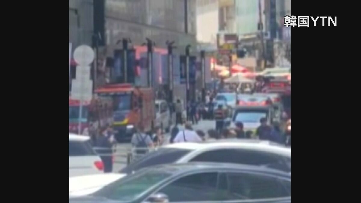 ソウル中心部の百貨店に「爆発物を設置」の脅迫文 利用客が避難