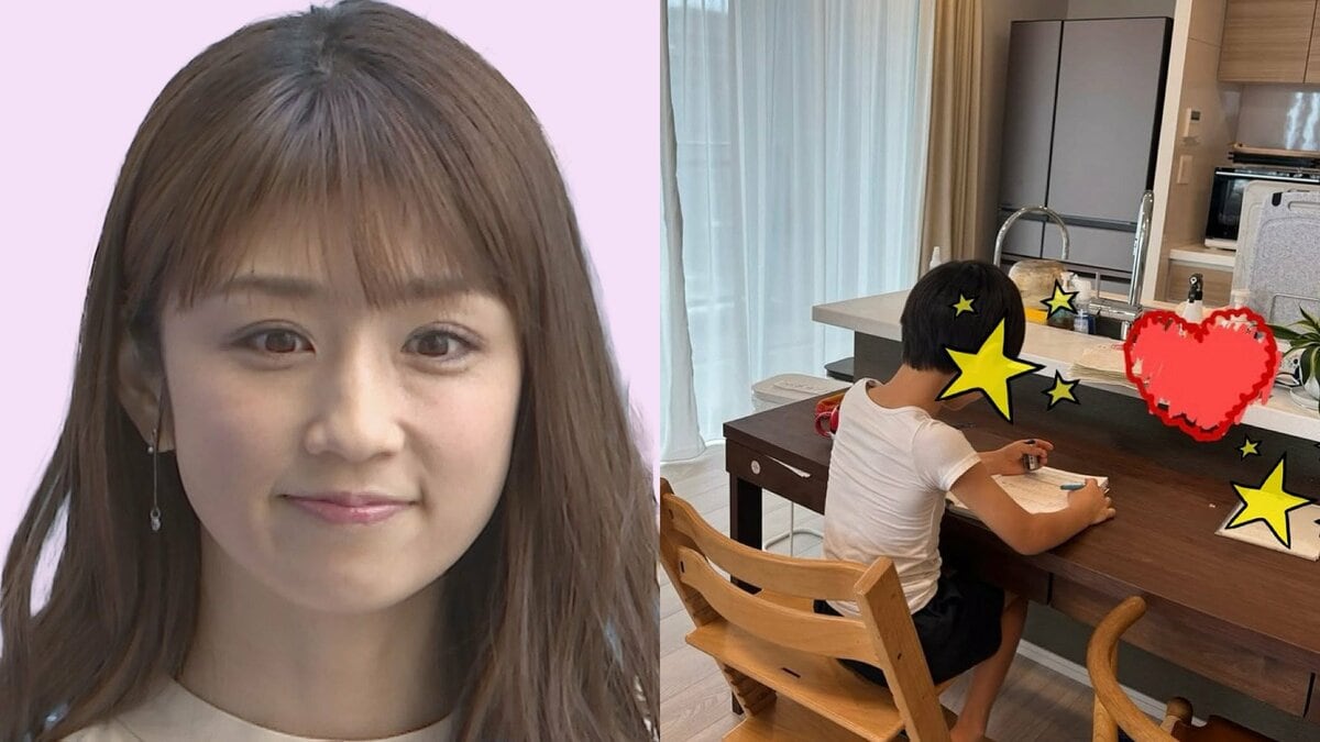 【 小倉優子 】　子どもの宿題環境を大改造　「目の前に私がいる方が集中できる」　ママの工夫が効果絶大