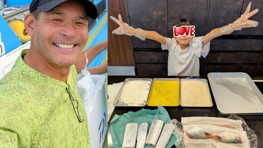 【 照英 】 “愛娘8歳” が一緒に釣ったアジをタチウオとともにフライに　 “全ての工程を一人でやり切る” チャレンジ精神と器用さ・そして美味に感嘆