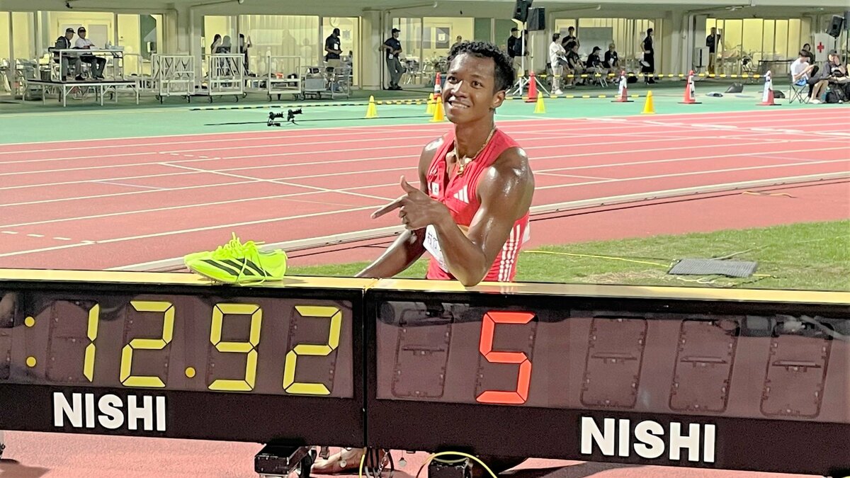 男子110mH、村竹ラシッドが衝撃の日本新“12秒92”!日本人初12秒台に「思わず叫んじゃった」今季世界2位の大記録