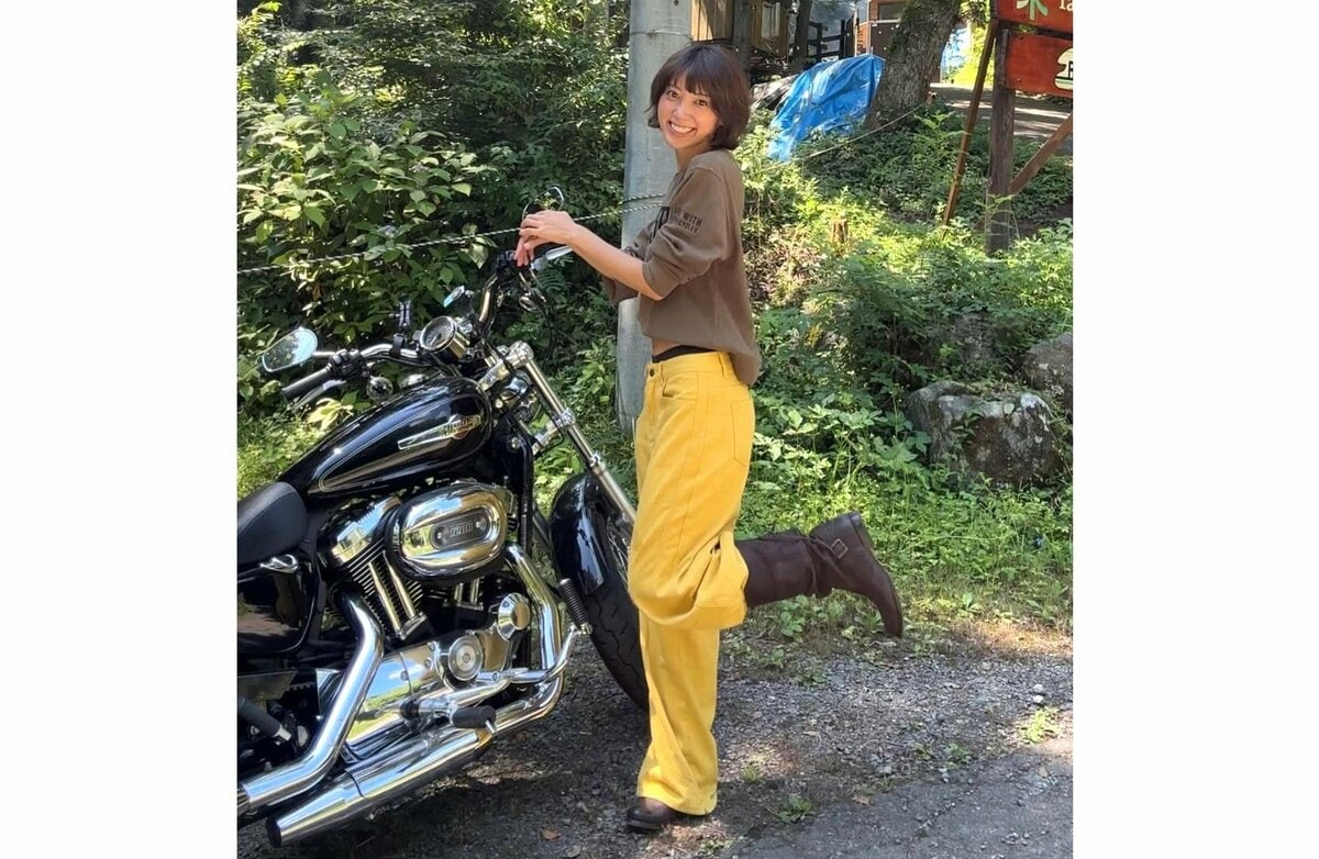 【 笠井海夏子 】 「昨日は819の日だったからバイク乗ってきたど」「久々に峠　走ったら、怖かったぁ」　愛車でツーリング
