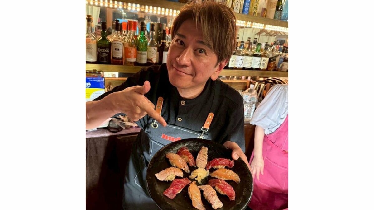 【 川﨑麻世 】 友人送別会で握った寿司に「ん〜美味い!」の歓声 豊洲市場の魚で職人級の腕前披露