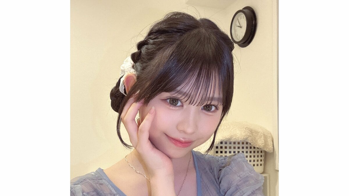 【キンコン梶原の長女・梶原叶渚】 「ヘアアレしてみたけど写真1枚しか撮ってなかった」 編み込みヘア姿を公開 韓国ファッションへの愛着も明かす