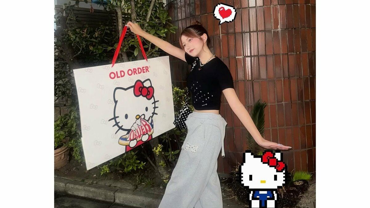 【辻希美・長女】希空 「どデカキティGET」と報告 巨大ハローキティのショッピングバッグを披露