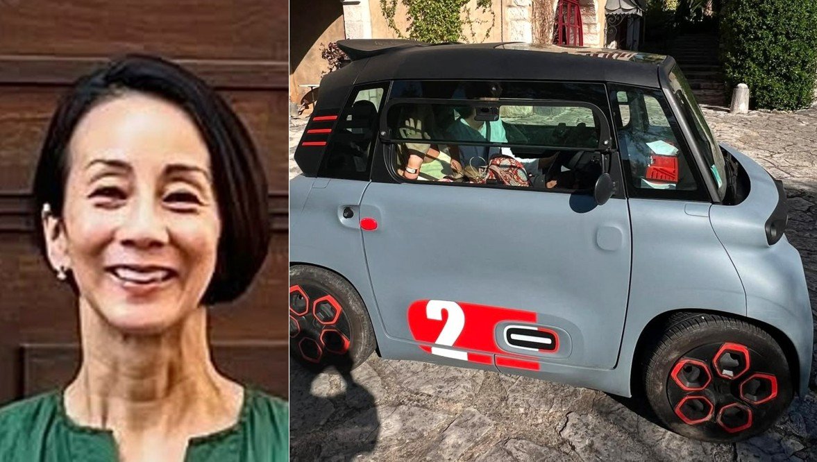 【 中村江里子 】 「小さな2人乗りの超小型電気自動車」　子どもたちの愛車を紹介　「最高時速45kmでフランスでは１４歳から運転出来ます！」