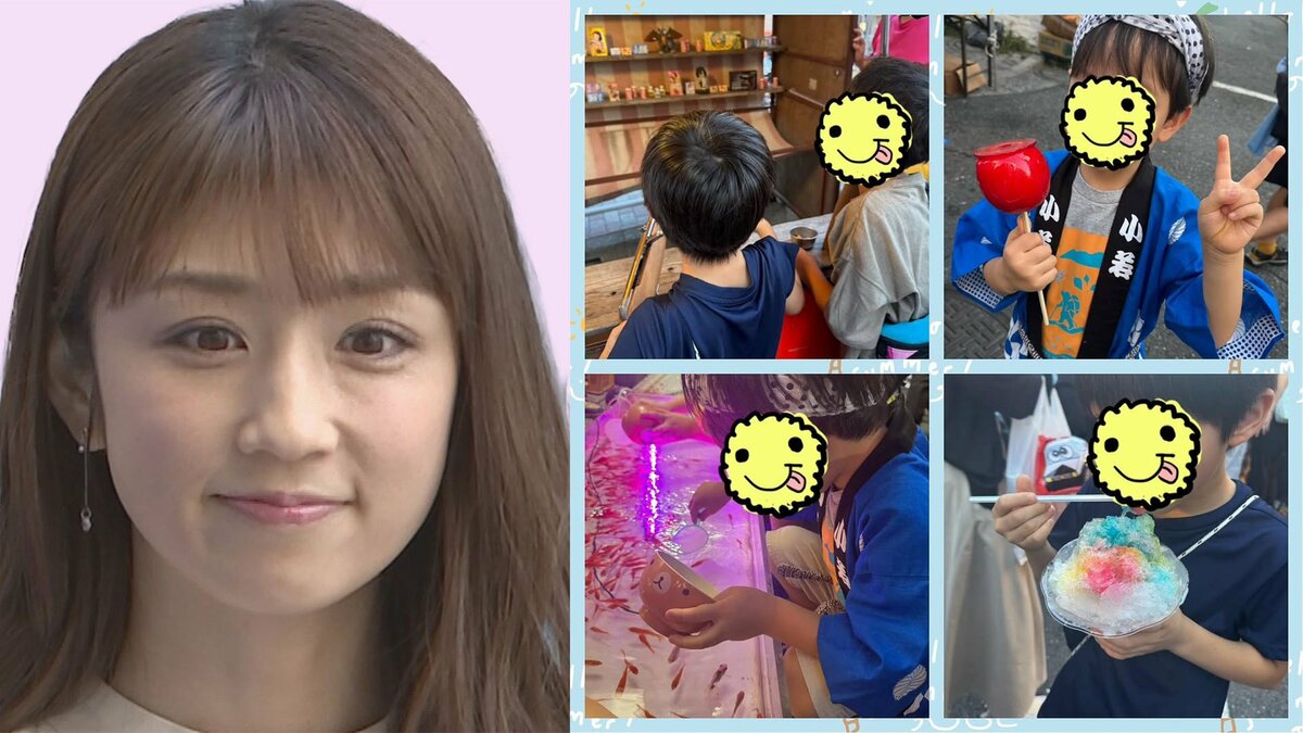 【 小倉優子 】　子どもたちとお祭りを満喫　「金魚すくいで新しい仲間が我が家に」　5年間育てた金魚と新入り家族を紹介