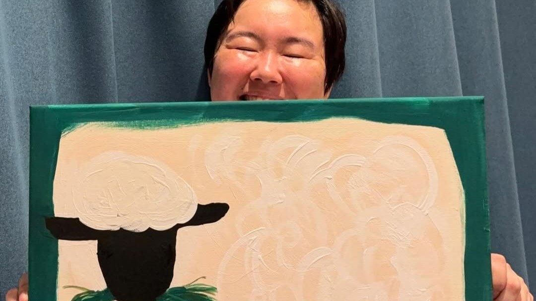 【 やす子 】羊の絵を投稿　ユーモラスでのどかな姿にフォロワー賛辞「絵も可愛いがやす子がカワイイ」