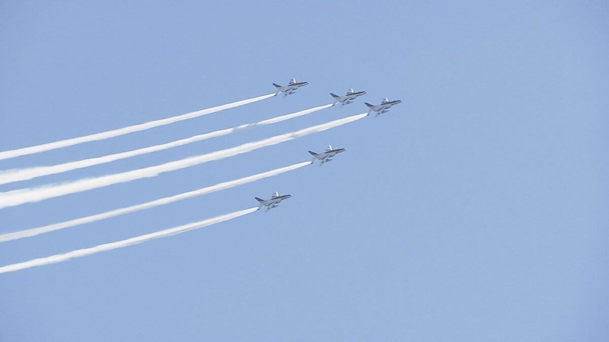 【速報】ブルーインパルスきょうも都内周遊を中止　「世界陸上2025」開幕に合わせた展示飛行