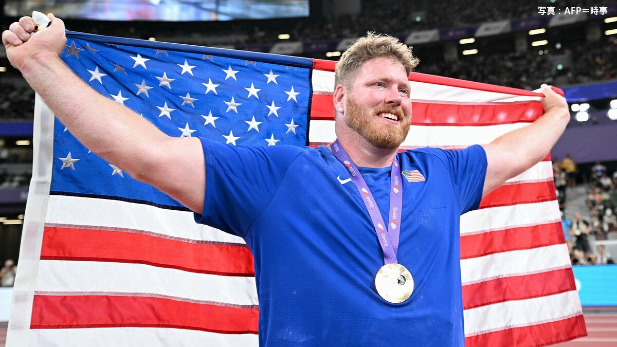 男子砲丸投・R.クルーザーがぶっつけ本番で3連覇！5投目で今季自己ベストの22m34、ケガからの復帰戦で王者の貫禄【世界陸上】