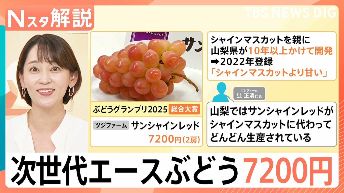 「シャインマスカットより甘い」ぶどうグランプリ2025大賞は2房7200円　次世代ぶとう誕生の裏側【Nスタ解説】
