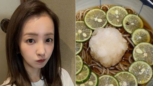 【 板野友美 】 「湘南で好きなお蕎麦屋さん」　涼やかな白いレースのトップスで　夏の蕎麦を満喫