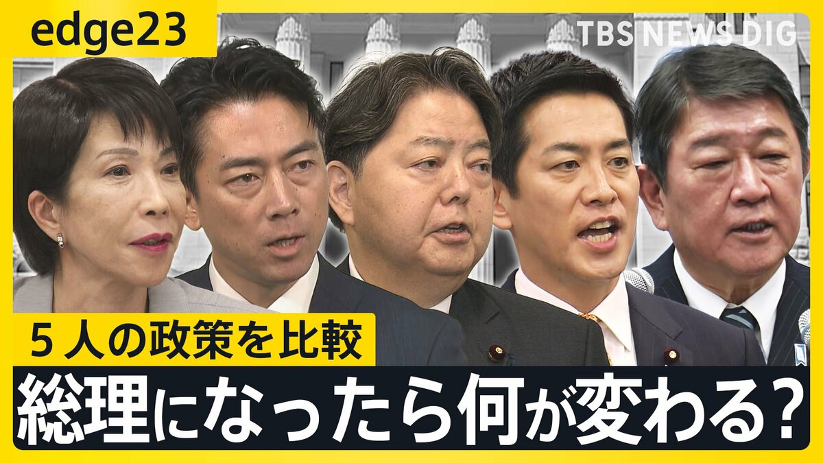 自民党総裁選！5人の“公約”を徹底比較　物価高は？外国人政策は？党改革は？　次の総理にふさわしいのは誰だ【edge23】