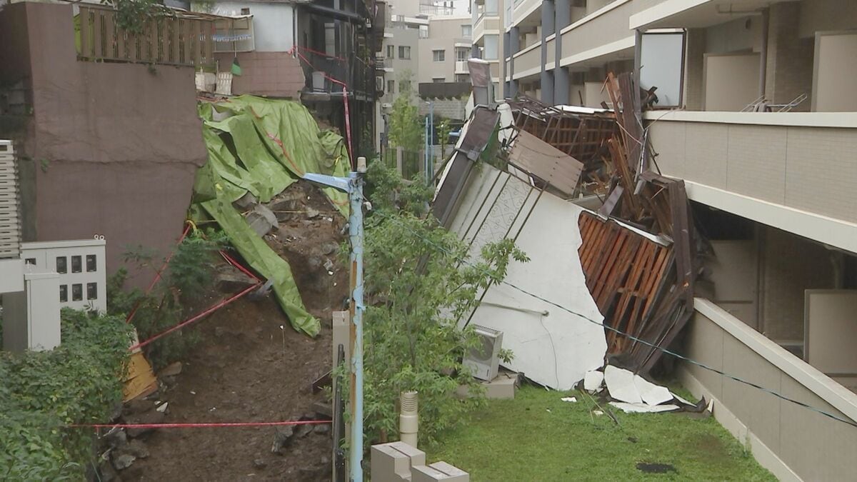東京・杉並区の家屋倒壊から1週間　“倒壊のおそれのある擁壁”の緊急点検　2か所で「傾きや膨らみ」が去年より進行　区は早急な補修工事など指導する方針