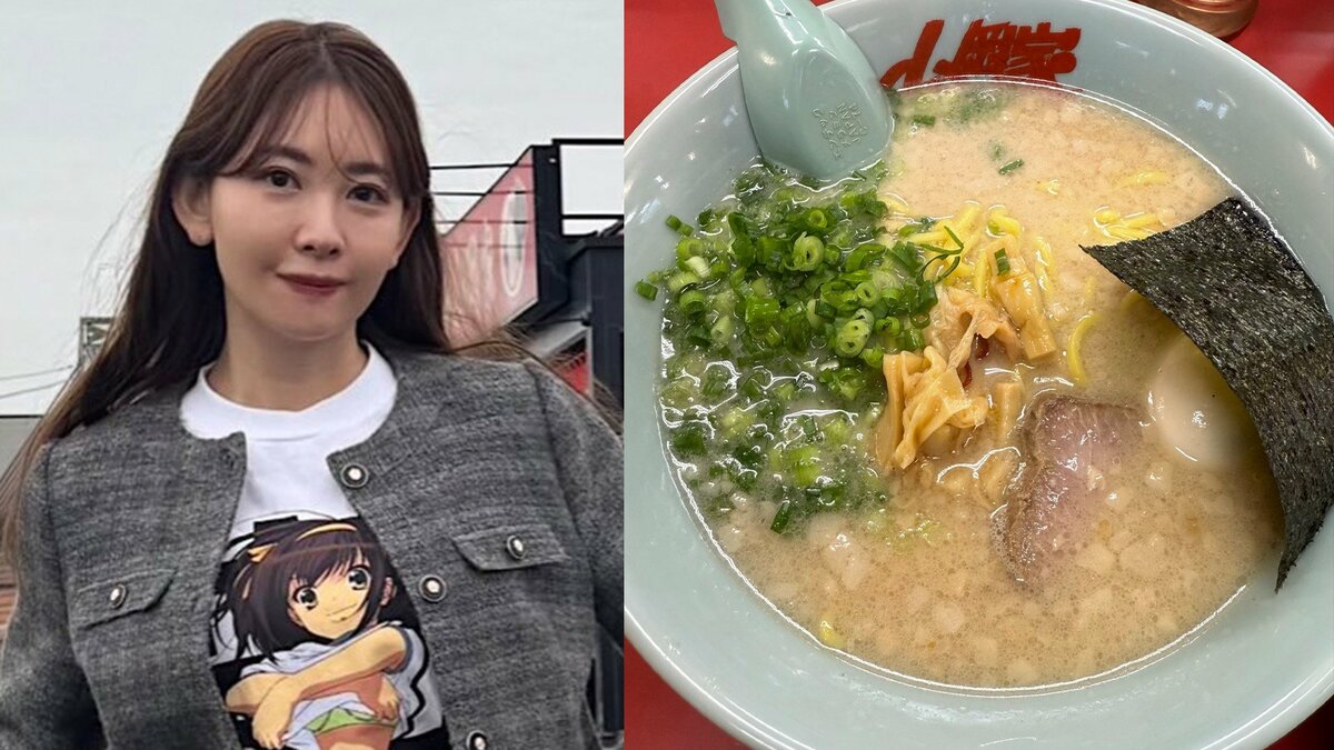 【 小嶋陽菜 】 休日のオフショットを公開 「ラーメン山岡家」でラーメン堪能 Tシャツにはアニメ『涼宮ハルヒの憂鬱』のキャラクター