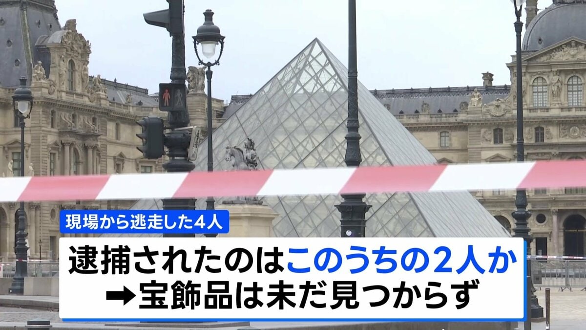 ルーブル美術館強盗「容疑者2人逮捕」とフランスメディア 1人はパリの空港からアルジェリアへ出国計画か 被害総額155億円相当 宝飾品は発見されず