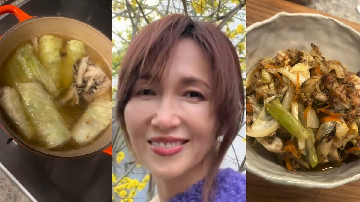 【 工藤静香 】 「鼻歌で歌っていたつもりが、なぜかサビからオクターブ上げて歌ってしまい」　手料理作成動画に反響　「鼻歌歌いながら　２種類のおかず作るなんて素敵」