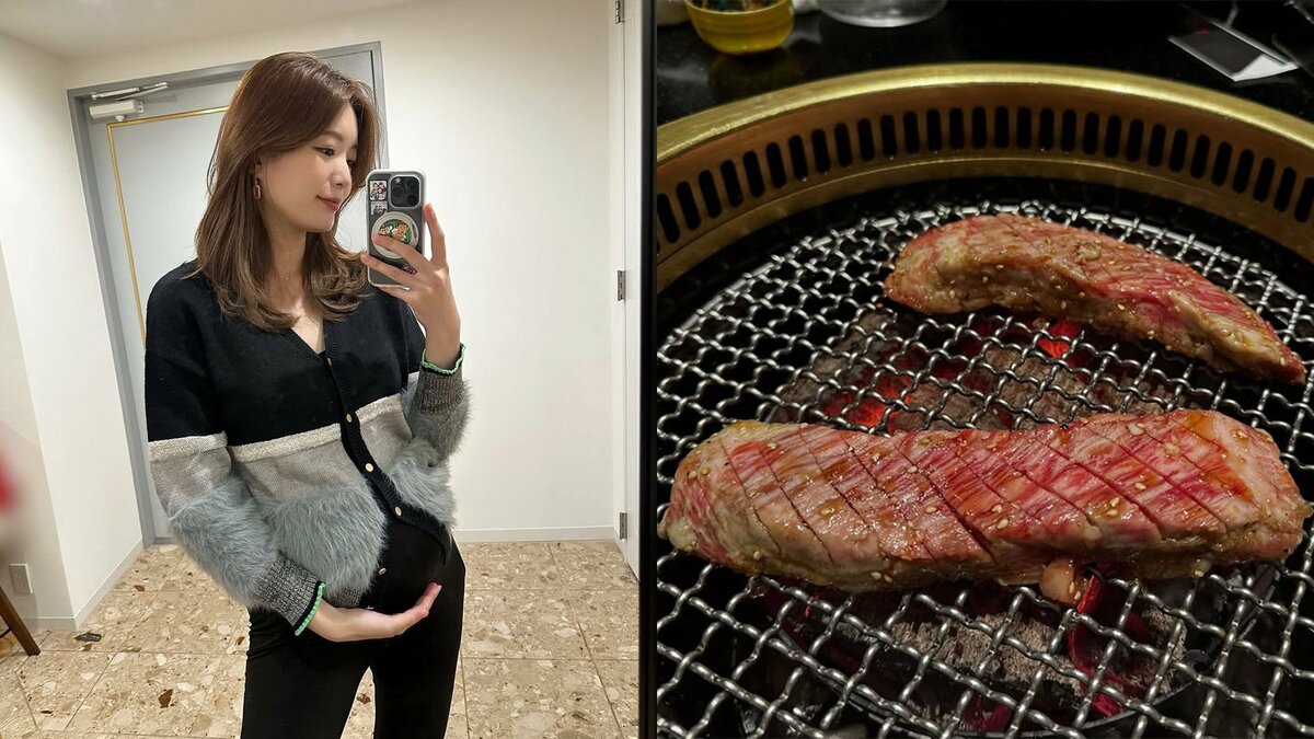 【 蜂谷晏海 】「お腹も前に突き出てきた」妊娠中の姿を公開 友人家族と念願の焼き肉を堪能