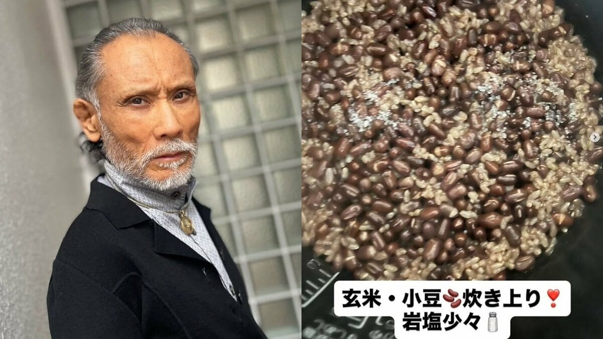 【 片岡鶴太郎 】「私の朝食」玄米&小豆に “あと二つ” のトッピング「最高に美味しい」 フォロワー反応「マネして作ります」