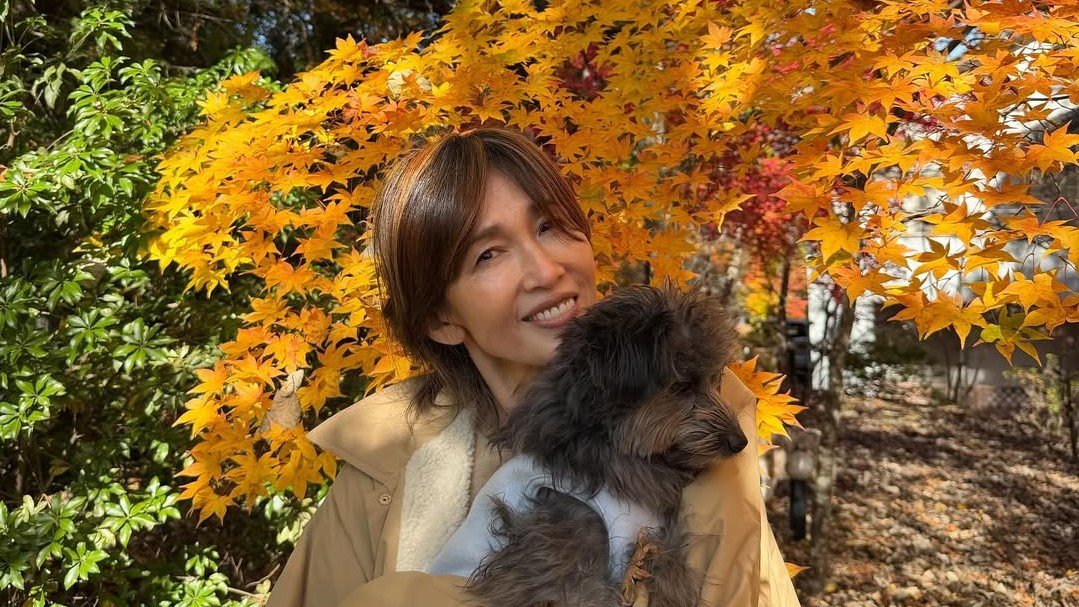 【工藤静香】「紅葉　なんて美しいのだろう」愛犬と秋の風景を満喫するオフショットを公開