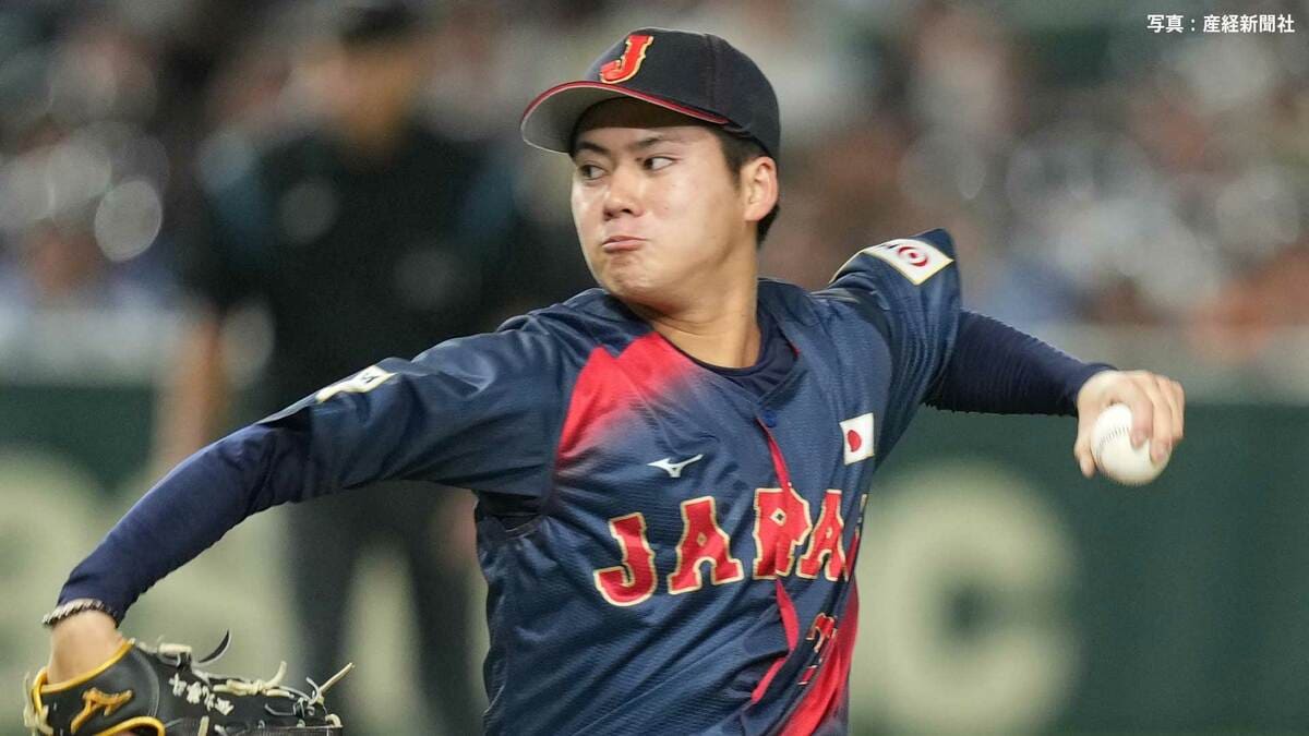 【侍ジャパン】先発・金丸夢斗は3回3失点　2人目・西口直人に継投　打線は4回佐々木の適時打、2つの押し出しで同点に