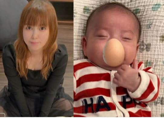 【 中川翔子 】　双子の「弟くんがサムズアップしました」　その他にも…「シェー」・「大仏」・「天使」のポーズも　「寝相が毎回面白すぎてなにかただものじゃない感じがする」