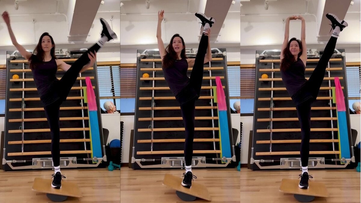 【 松島花 】伸びやか「Y字10秒キープ」驚異のバランスも本人は納得せず？　フォロワー感嘆「しなやかボディーが憧れです」