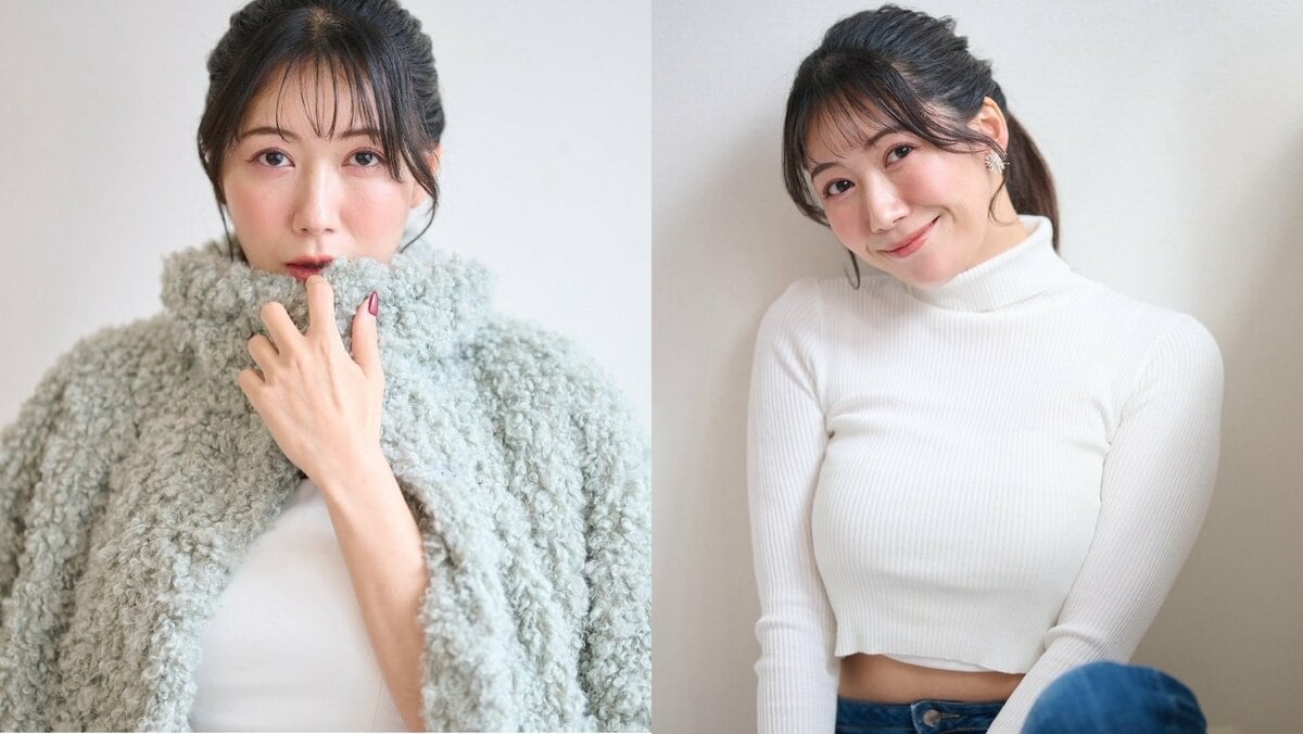 【 穂川果音 】肩出し封印で「寒さえぐいです！」「アウターや重ね着で寒さ対策」でもお腹チラリ