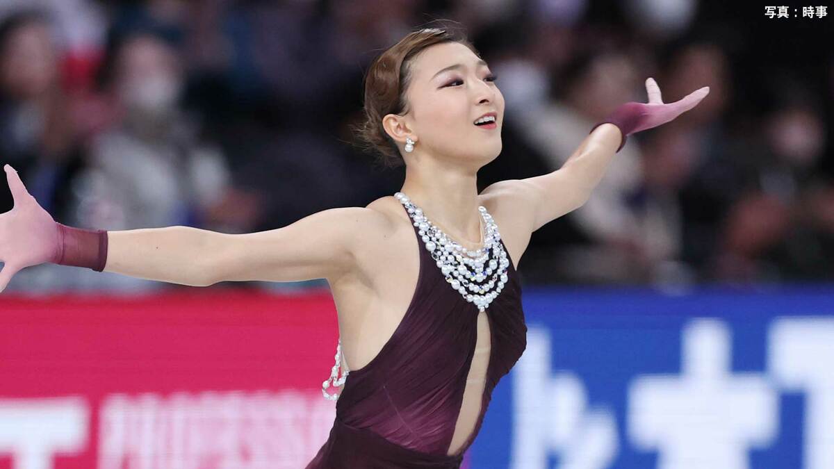 坂本花織、インタビュー中にメダル確定「よかった、滑り込み~」連夜の涙に「もう枯れそうなくらい泣いてるんで」