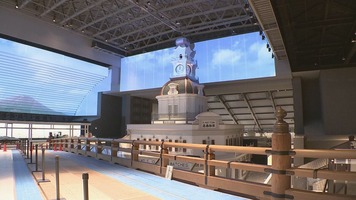 江戸東京博物館リニューアルオープン“100日前”イベント 内部の様子を特別公開 明治時代・銀座のシンボルは高さ26m原寸大で再現 オープンは来年3月