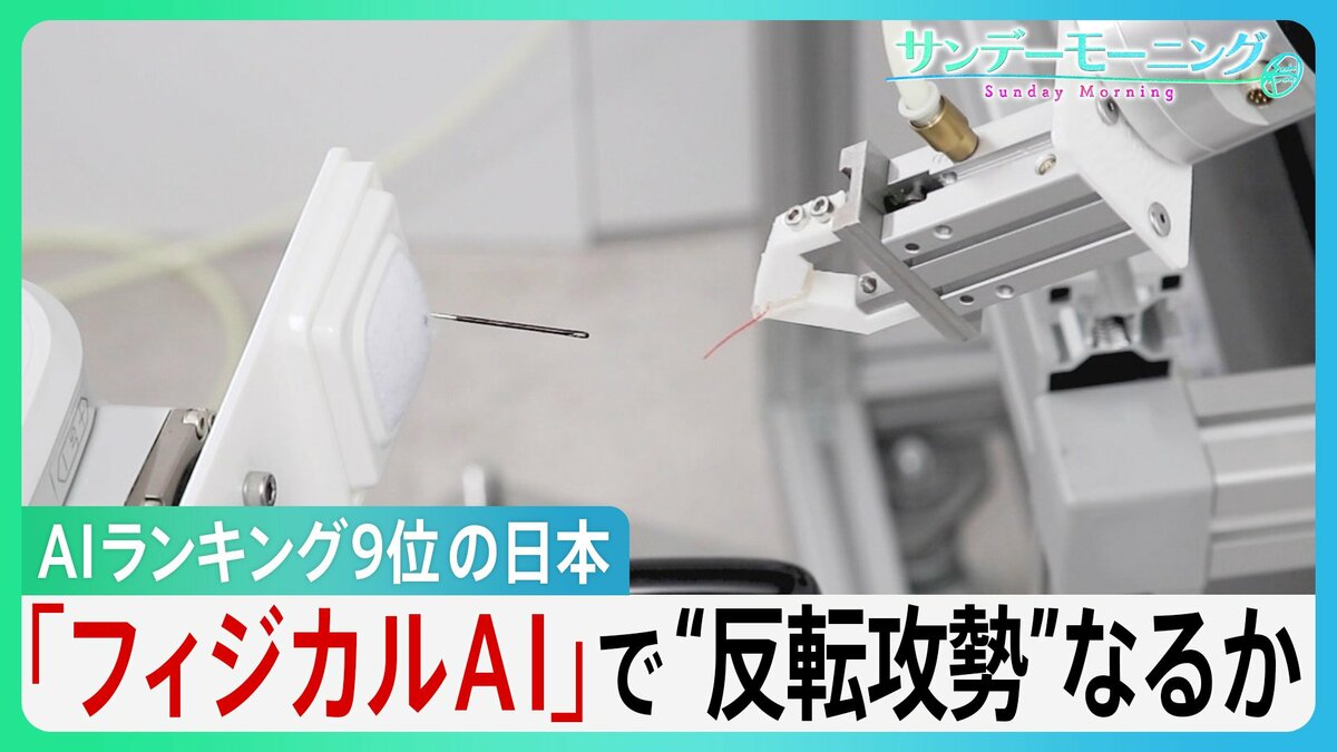 「反転攻勢」なるか? AI総合ランキング9位の日本 初の基本計画を閣議決定 ”勝ち筋”は「フィジカルAI」と位置づけ 匠の技と良質データで巻き返せるか?【サンデーモーニング】