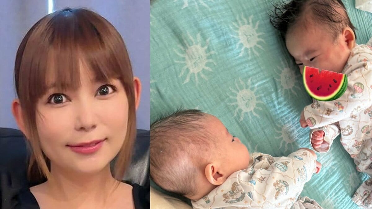 【 中川翔子 】 「双子が、ふた語でなにか話してるよ!!かわいい!」 生後3か月の双子の姿に感動