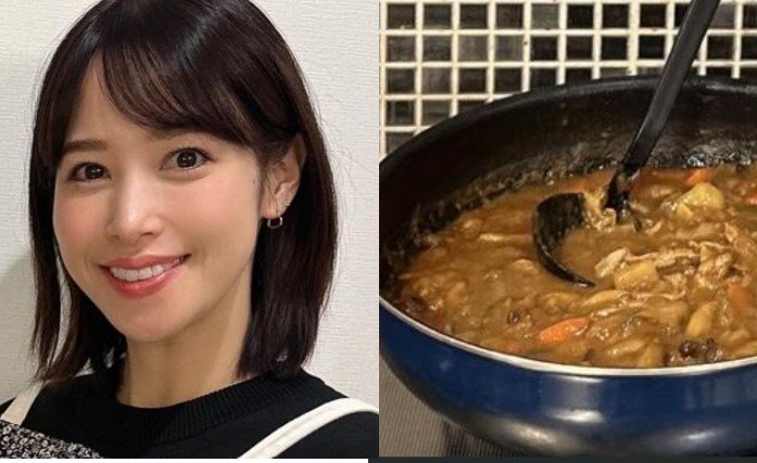 【 鷲見玲奈 】こだわりのカレー作りを公開「1/22はカレーの日ということで、昨日作ったカレーの写真を」