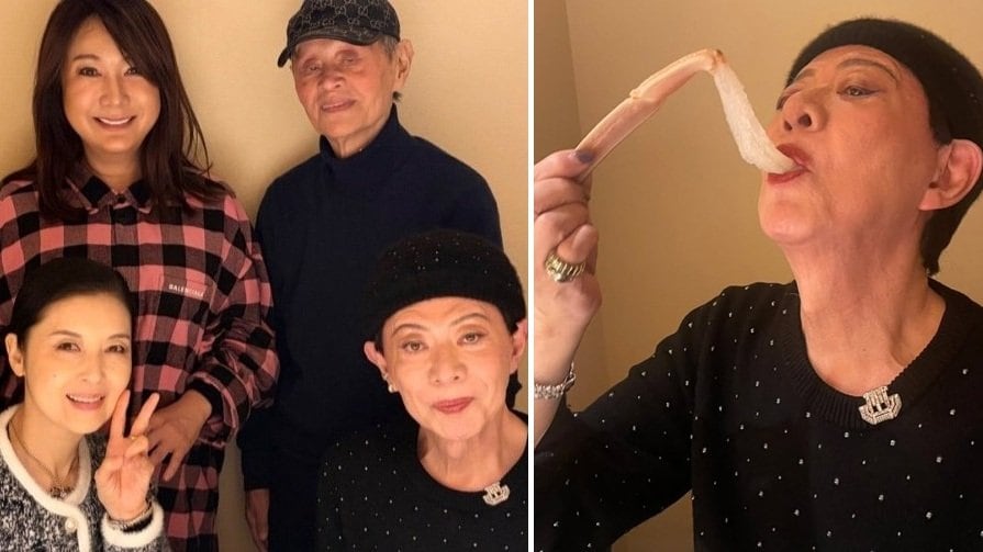 【 美川憲一 】「カニを食べたわよ～」一本食いを披露　藤あや子・はるな愛・吉野ママと銀座の名店で食事会