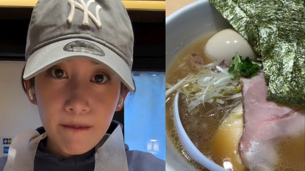 【 中川安奈 】 「週1ラーメン」 二子玉川で堪能 古着コーデに「かわいい麺すすり」と絶賛の声