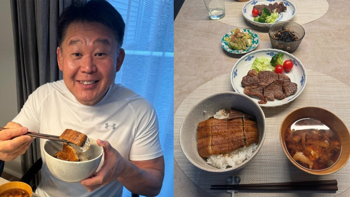 【 花田虎上 】 「鰻丼&ヒレステーキ」 スタミナ満点の夕食を公開 「風邪をひかないようにエネルギーをチャージしました!」