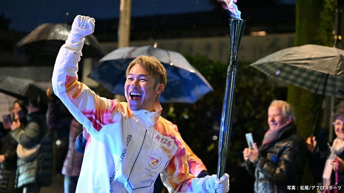 スピードスケート銅・加藤条治さん、聖火ランナー務め「いろんな思いが詰まっているので重く感じた」【ミラノ五輪】