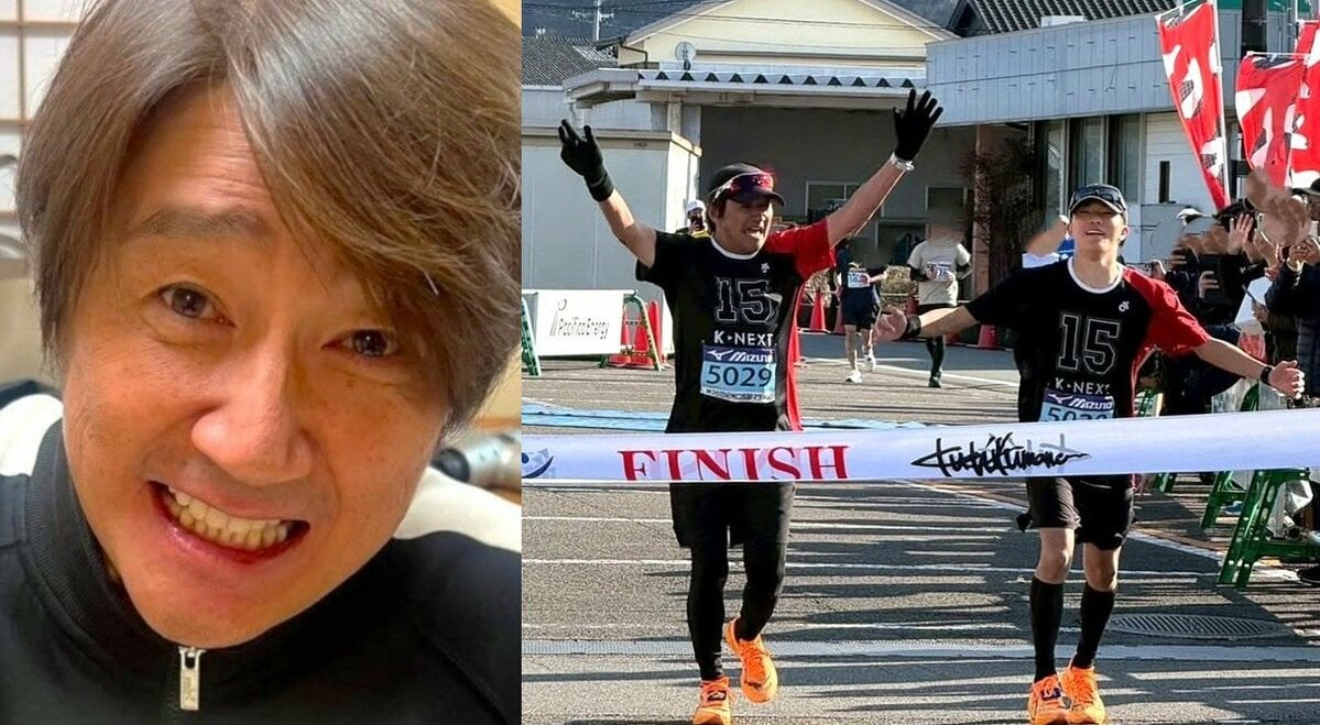 【 近藤真彦 】 「息子と 口熊野マラソン に出てきました」　２ショットで笑顔　「普段はしないような話をしながら、無事に一緒にゴールできました。本当に楽しかった」