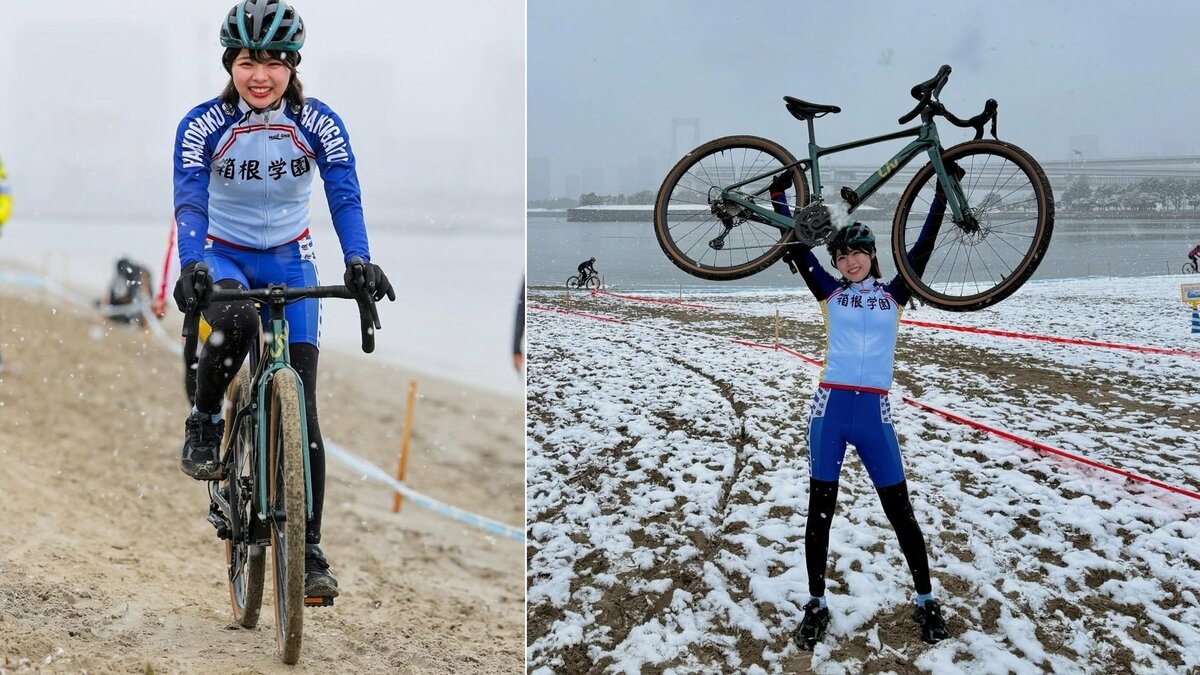 【 SKE48・荒野姫楓 】自転車レースは〝大雪〟〝難路〟「私はそういう星のもと」笑顔で不整地攻略　フォロワー共感「楽しいのが伝わる」